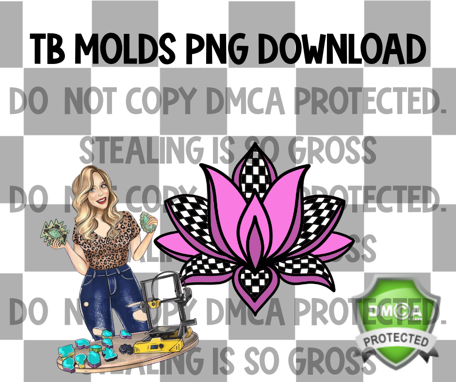 Checkered Lotus PNG