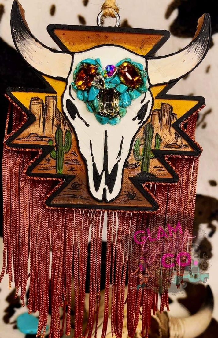 aztec concho bull skull – TB MOLDS