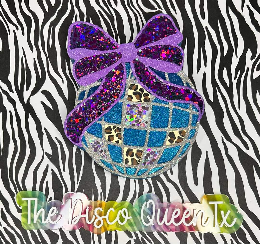 Disco ball with bow