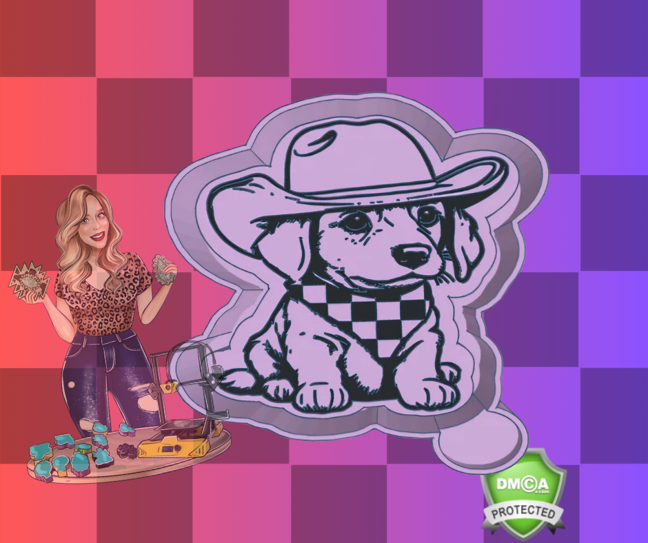 Cowboy dog with bandana