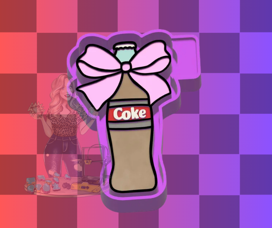 Coke bottle with bow