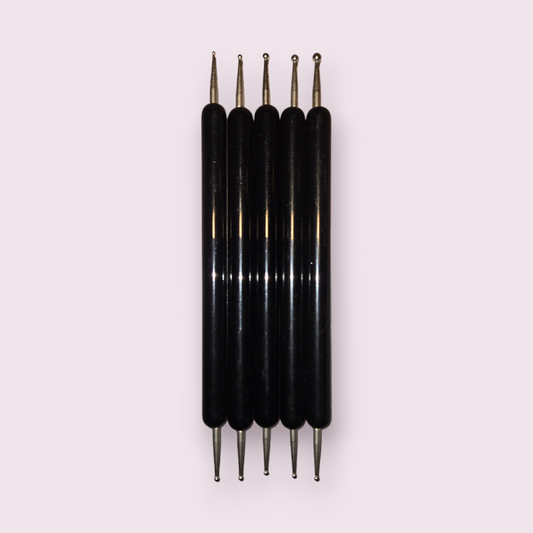 5 piece black dotting tool set