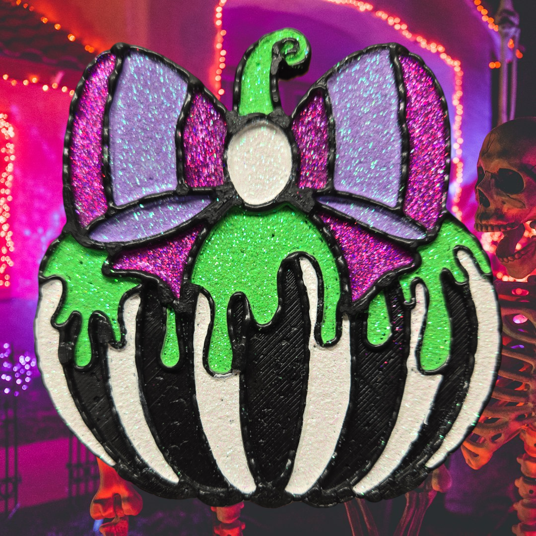 STRIPED PUMPKIN WITH BOW