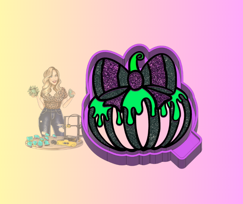 STRIPED PUMPKIN WITH BOW