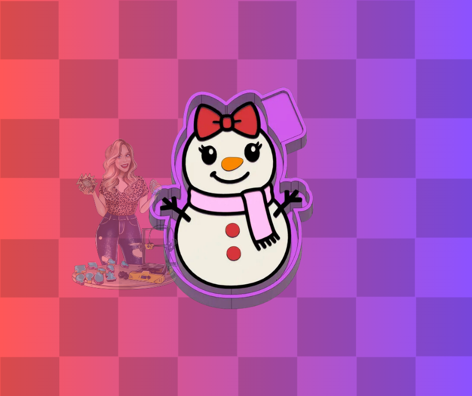 Snowgirl with bow