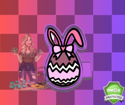 Easter egg bow with bunny ears