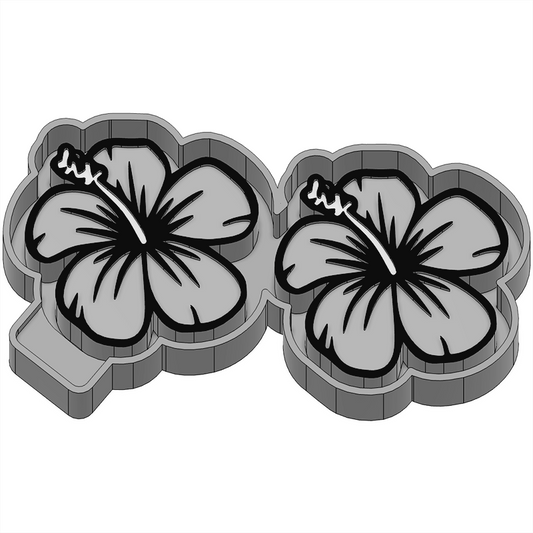 Hibiscus flower vent clips