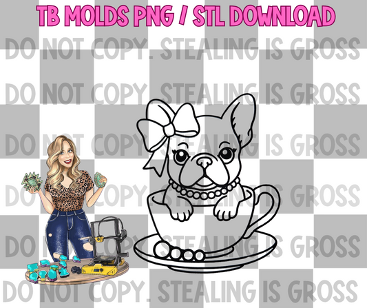 Teacup frenchie PNG STL