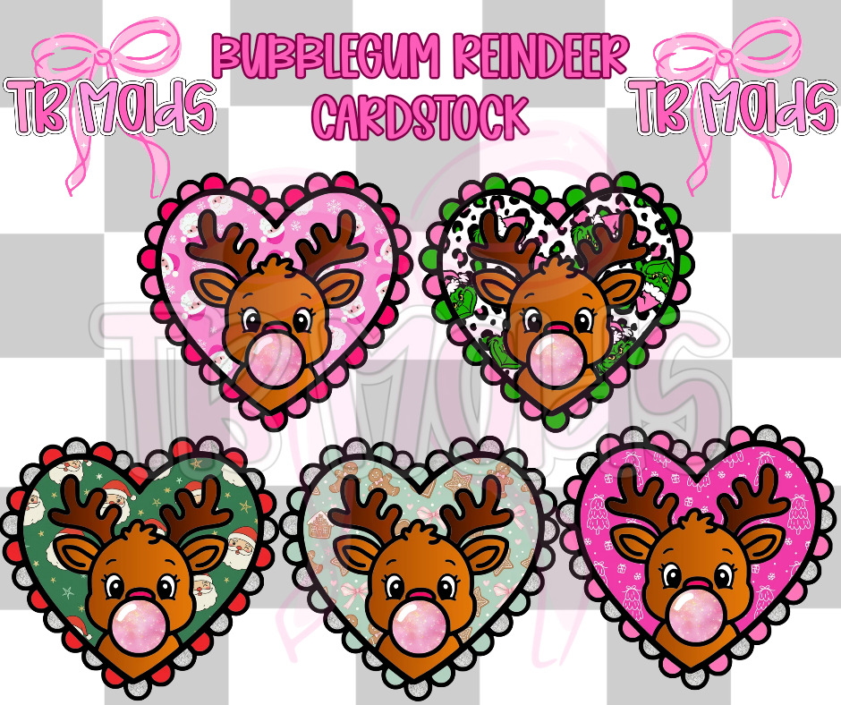 Bubblegum Reindeer - TB MOLDS mixed grab bag cardstock
