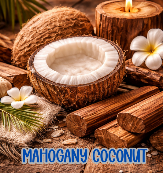 Mahogany Coconut Round Aroma Beads