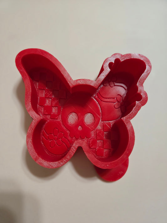 RTS checkered skull butterfly