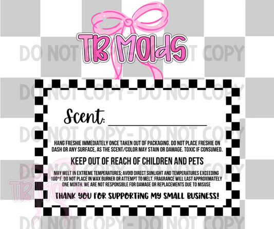 3x2 scent label checkered