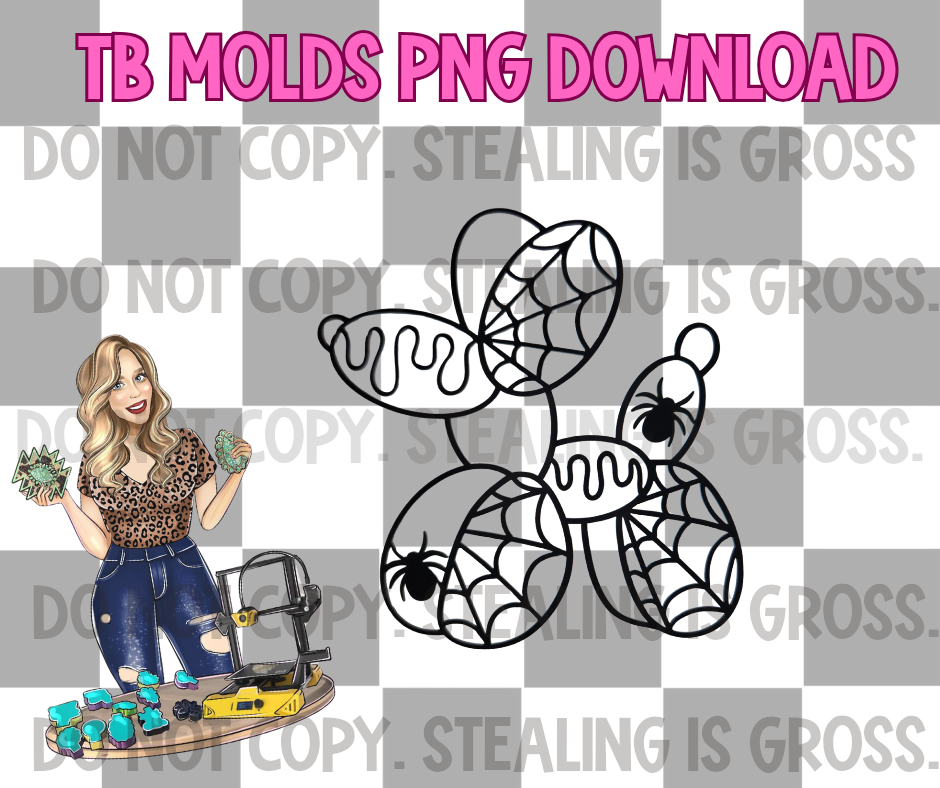 Spider web balloon dog PNG