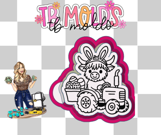 Easter highland on tractor