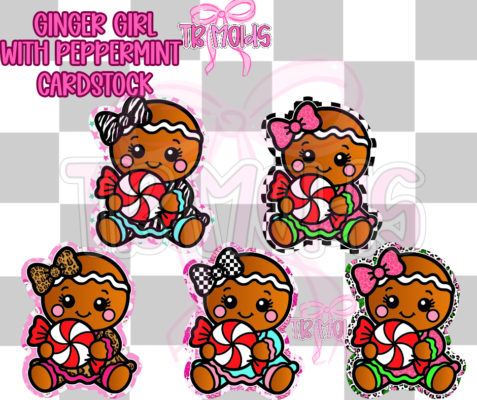 Ginger girl with peppermint- TB MOLDS mixed grab bag cardstock