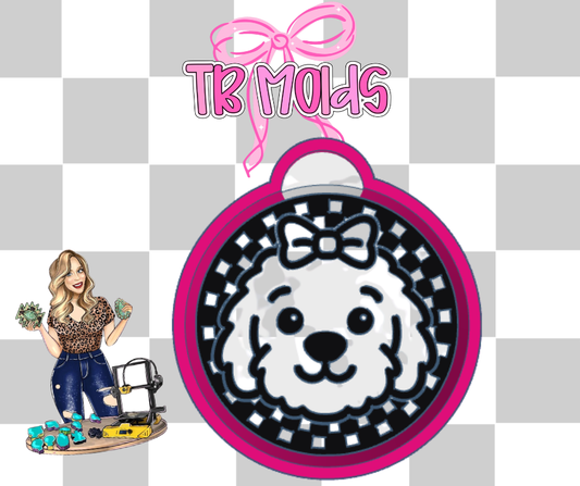 Round checkered doodle