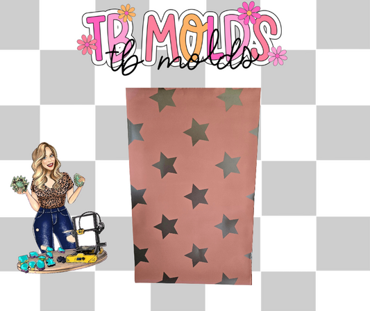 6x9 Pink with Silver Stars Poly Mailer