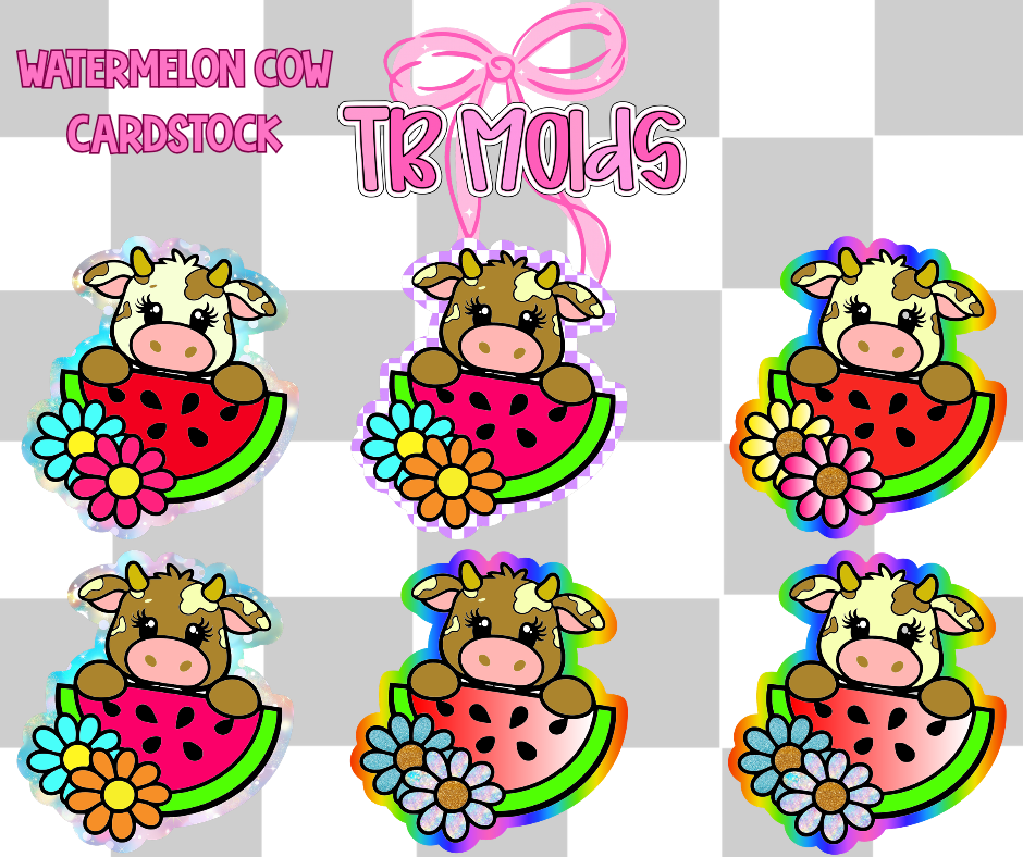 Watermelon cow TB MOLDS mixed grab bag cardstock