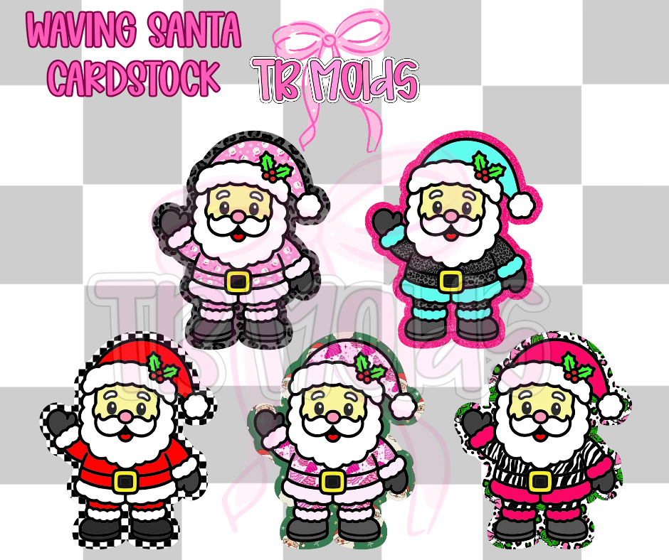 Waving Santa - TB MOLDS mixed grab bag cardstock