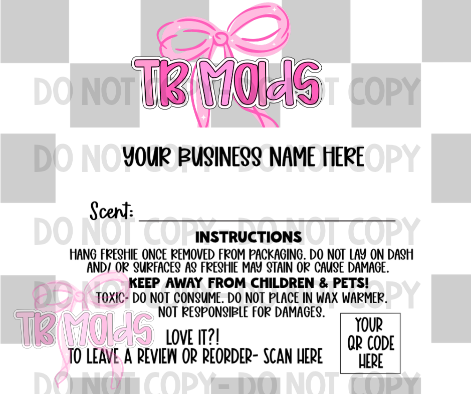 3x2 custom scent label with qr code – TB MOLDS