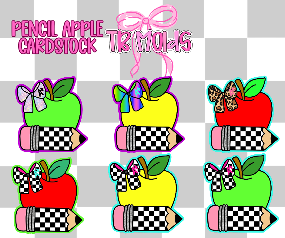 Pencil Apple- TB MOLDS mixed grab bag cardstock