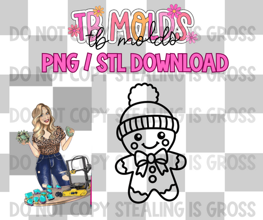 Cutie gingerbread PNG STL download