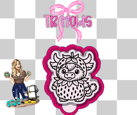 Strawberry highland cow