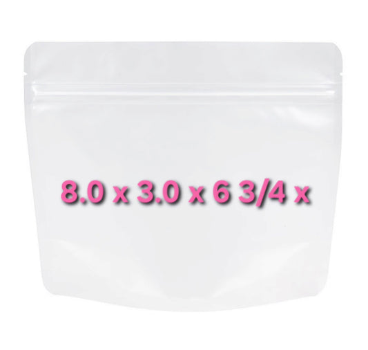 Large Frosted Stand up Bag