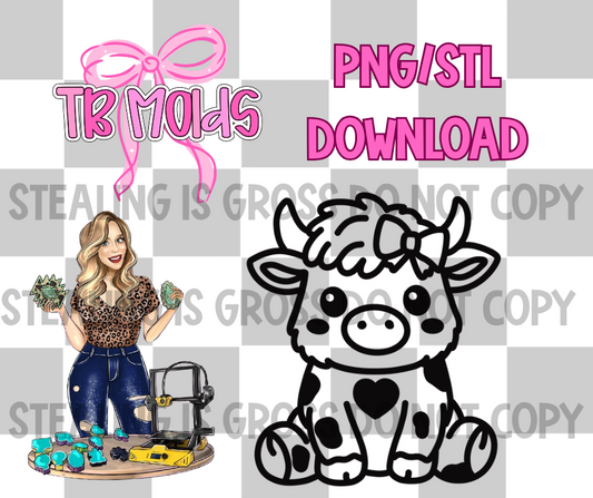 Heart cow PNG/STL Download