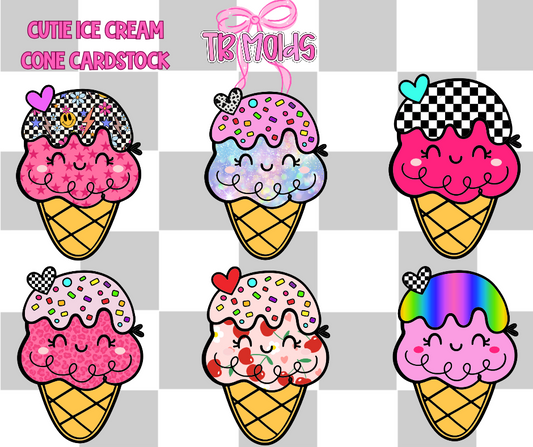 Cutie ice cream cone- TB MOLDS mixed grab bag cardstock