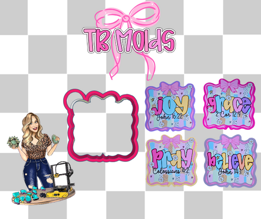 Blank bow frame- blank mold for cardstock