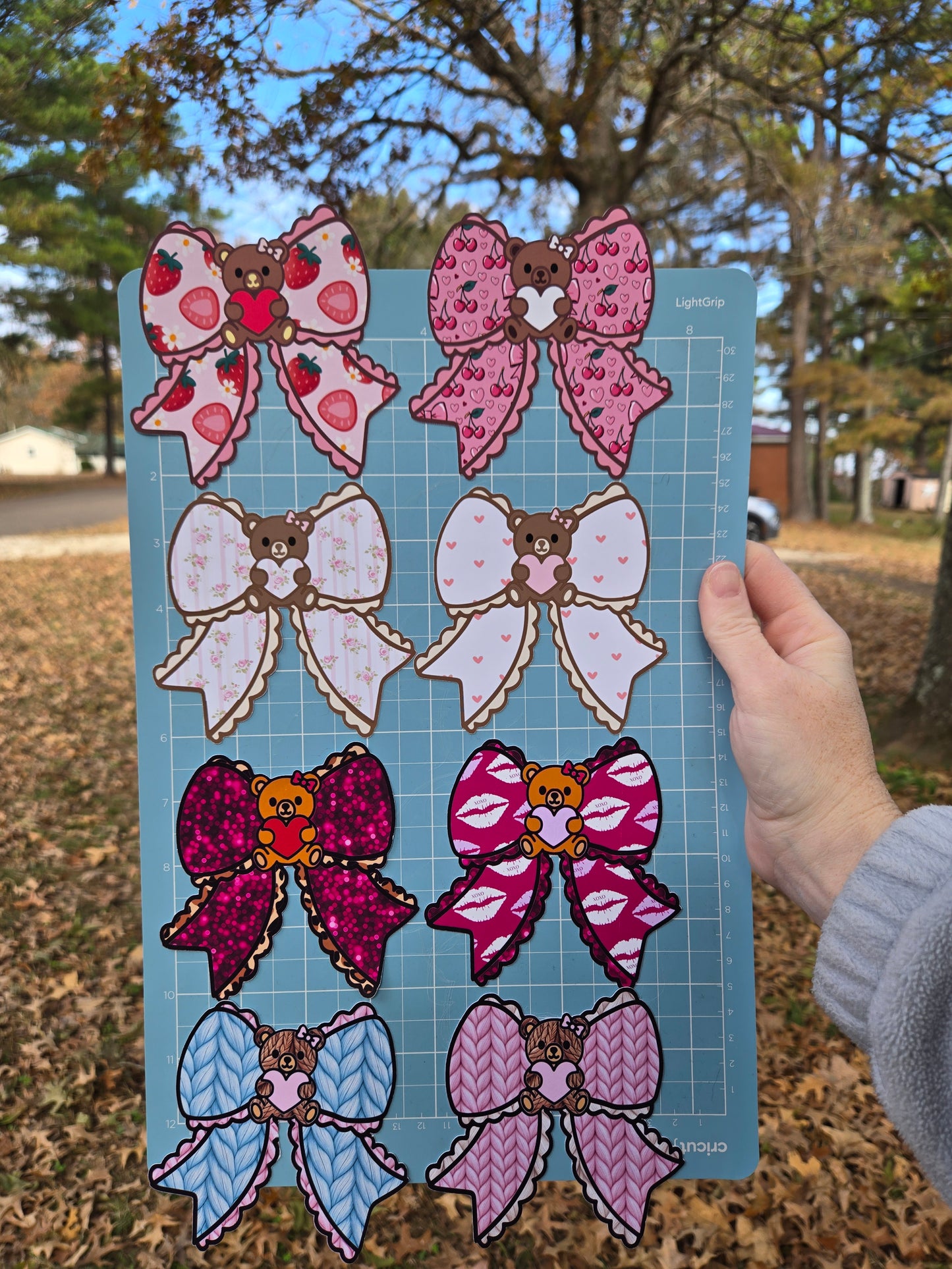 Ruffle Bear Bow TB MOLDS mixed grab bag cardstock