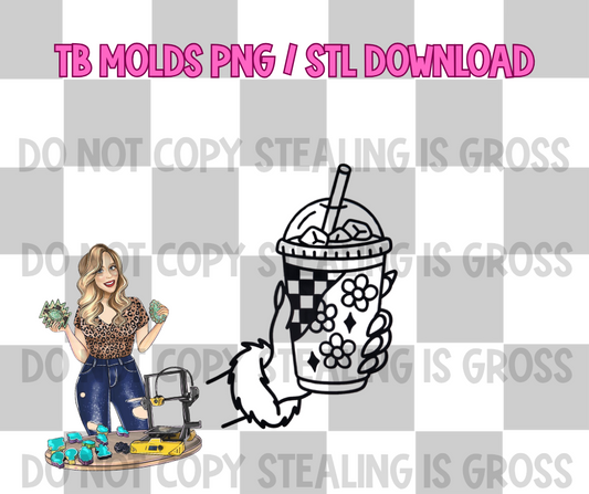 Groovy Grinch drink PNG STL
