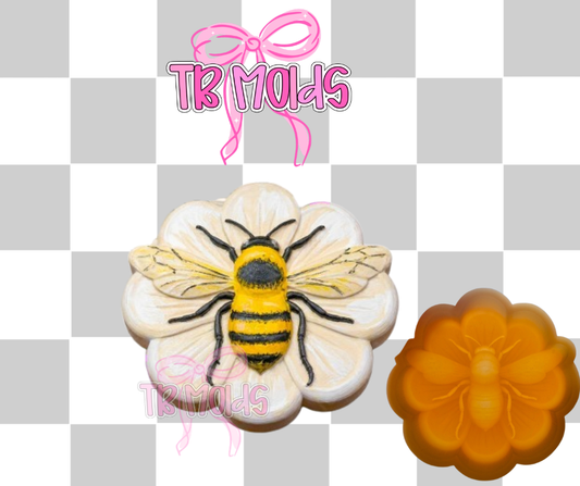 3D Bee on Flower