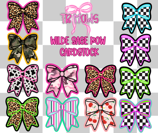 Wilde sage bow TB MOLDS mixed grab bag cardstock
