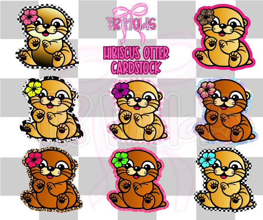 Hibiscus otter-TB MOLDS mixed grab bag cardstock