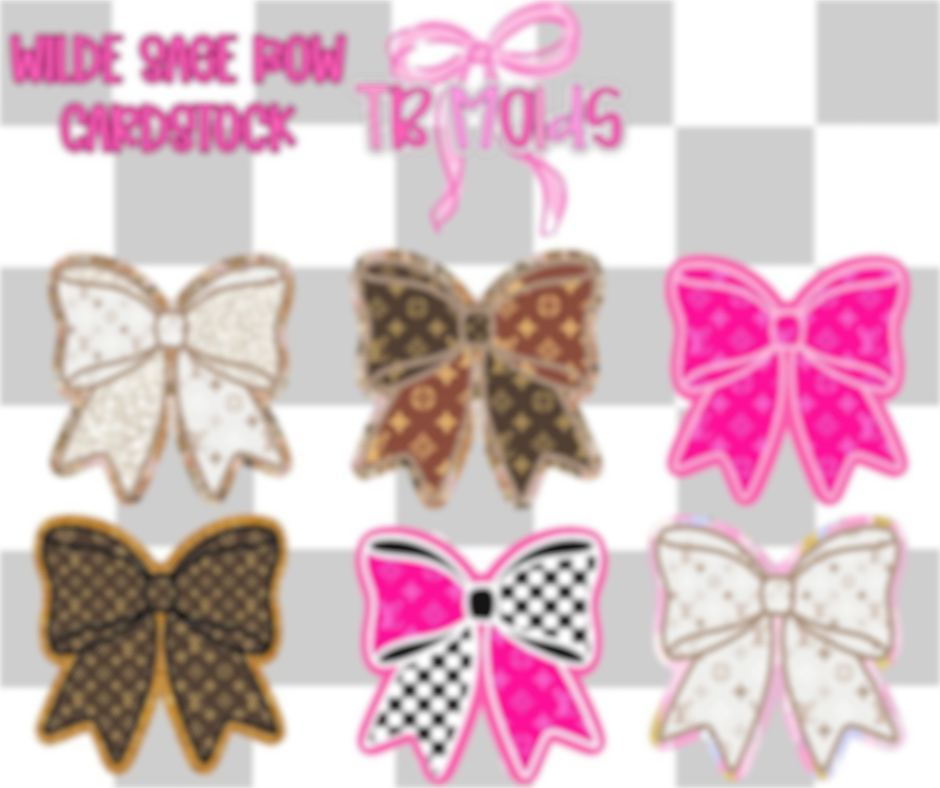 Wilde sage bow TB MOLDS mixed grab bag cardstock