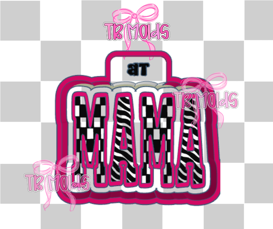 Checkered zebra mama