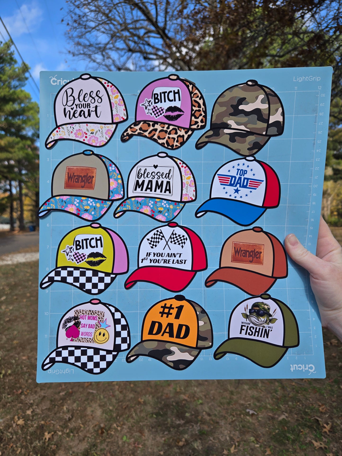 Blank Baseball Cap TB MOLDS mixed grab bag cardstock