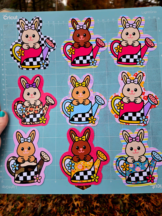 Bunny Watercan TB MOLDS mixed grab bag cardstock