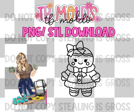 Boujee ginger girl PNG STL download