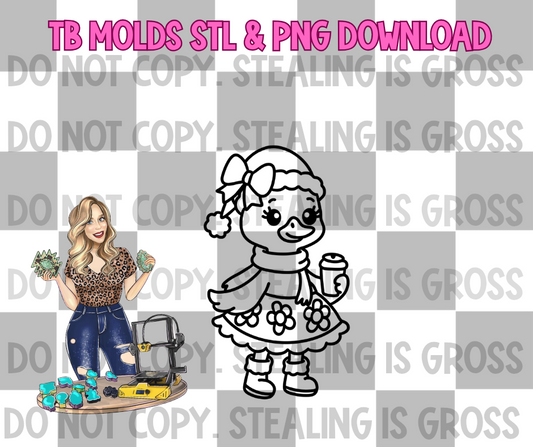 Christmas goose STL PNG