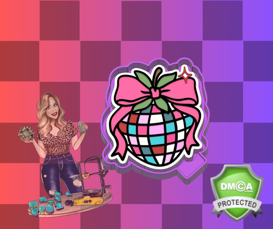 Disco strawberry with bow