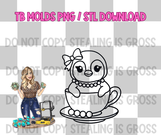 Teacup penguin PNG STL