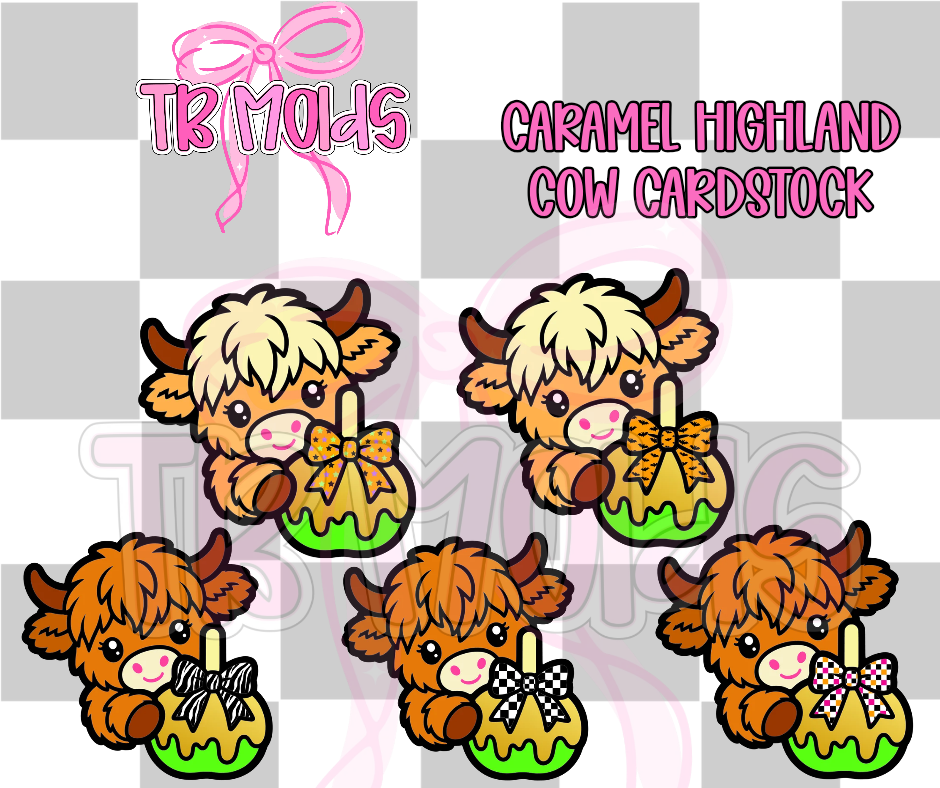 Caramel highland cow- TB MOLDS mixed grab bag cardstock