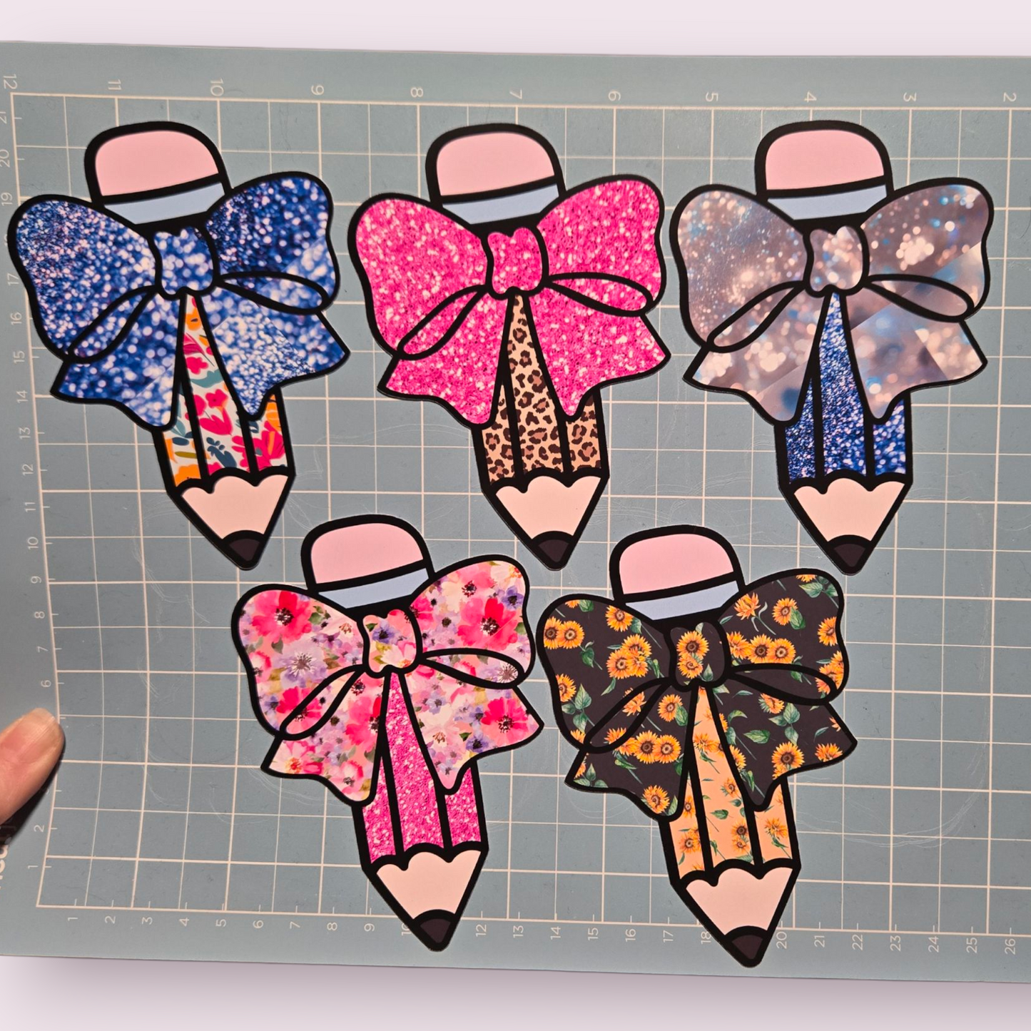 Glossy Bow Pencil cardstock MR CARDSTOCK mixed grab bag