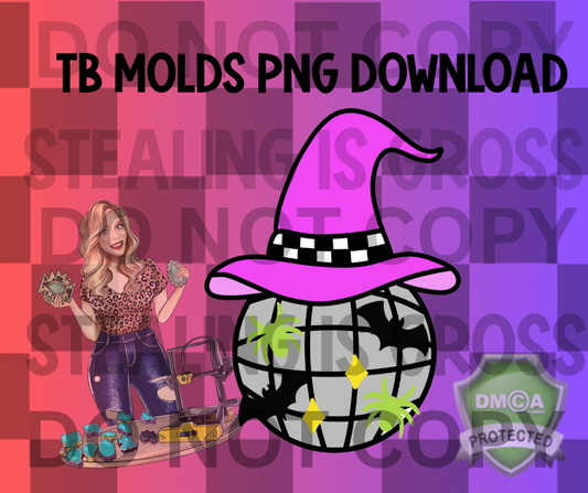 Disco witch hat PNG