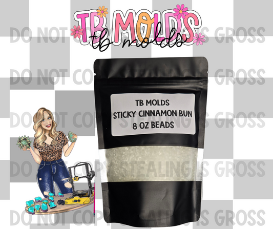 8 oz pre scented beads- sticky cinnamon bun
