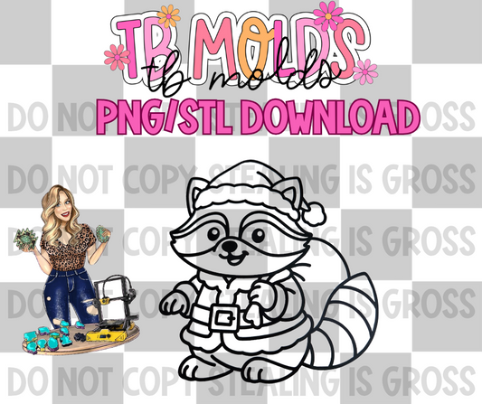 Santa Coon PNG/STL Download