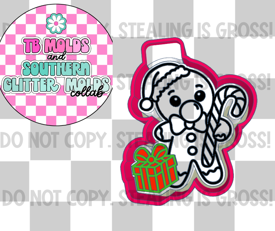 Bubblegum Ginger Bread with candy cane
